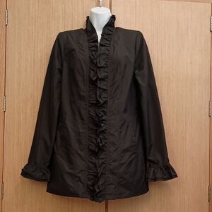 dennis By dennis basso SZ XS Black Full Zip Lightweight Jacket